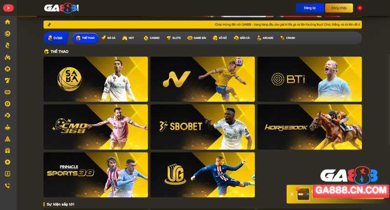 Nhà cái GA888 mở ra thế giới cược thể thao với hàng trăm trận đấu