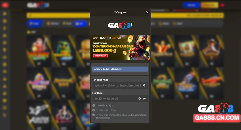 Hướng dẫn cách lập ID mới tại nhà cái